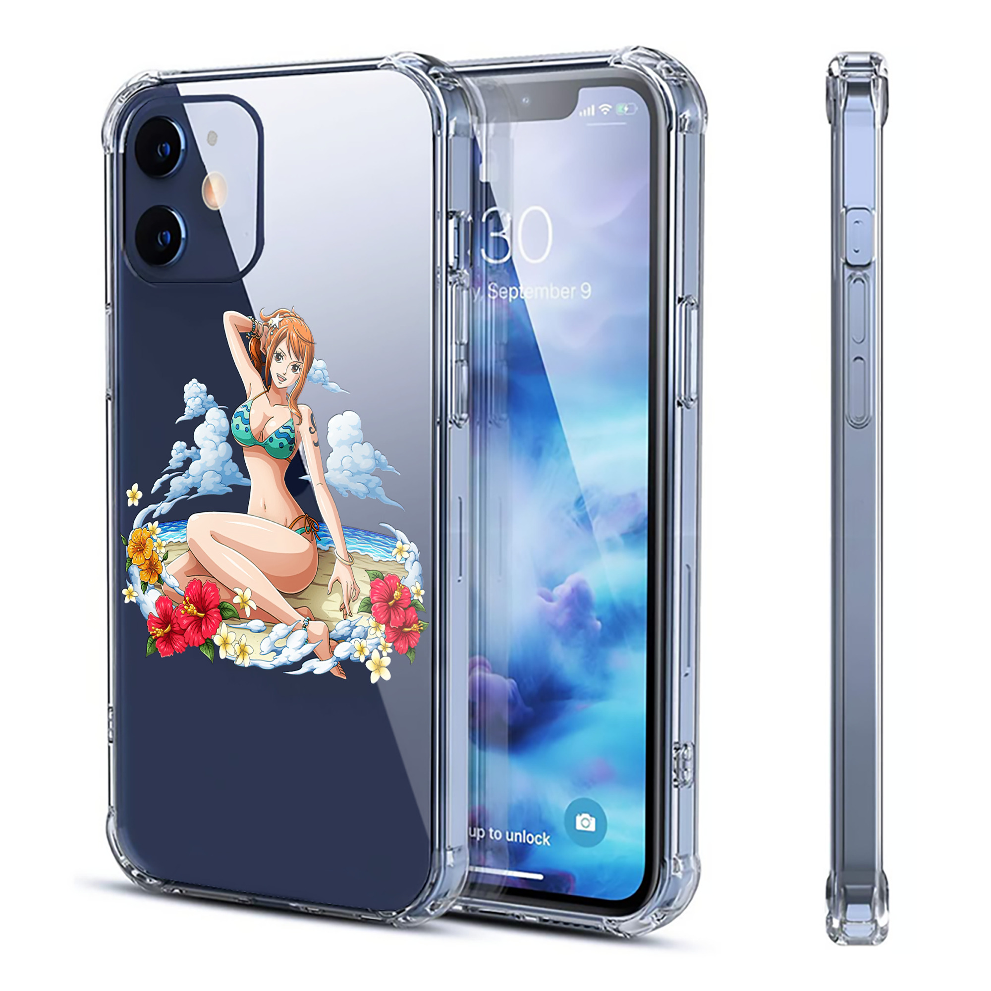 （画像用） ワンピース ナミ ONE PIECE Nami 【iPhone 12シリーズ対応】透明スマホケース（クリアソフトケース）